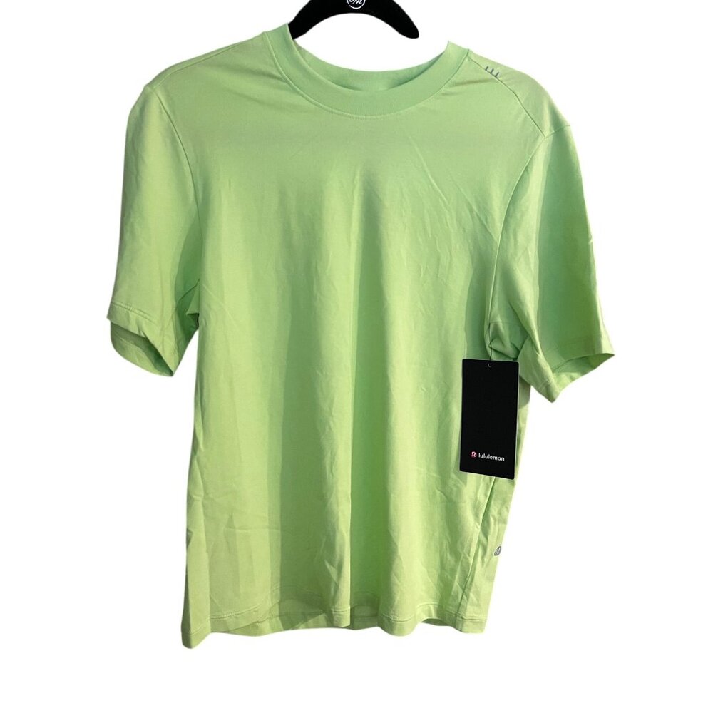 Lululemon Mens Sour Grape Green Moisture-Wicking Cotton Crewneck T-Shirt
